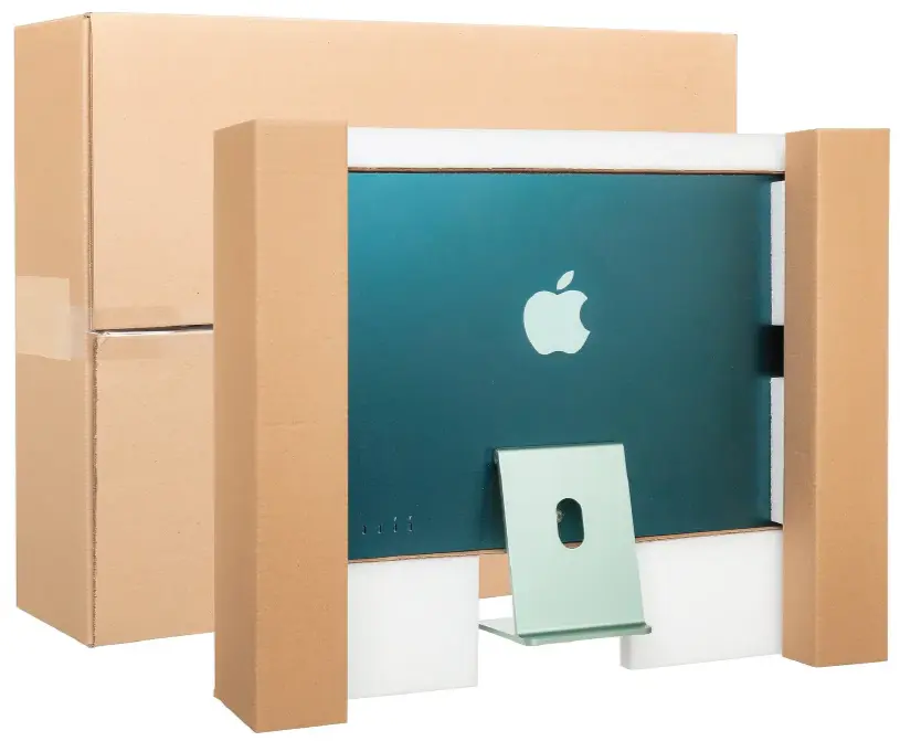iMac 24" cardboard box with foam enclosure